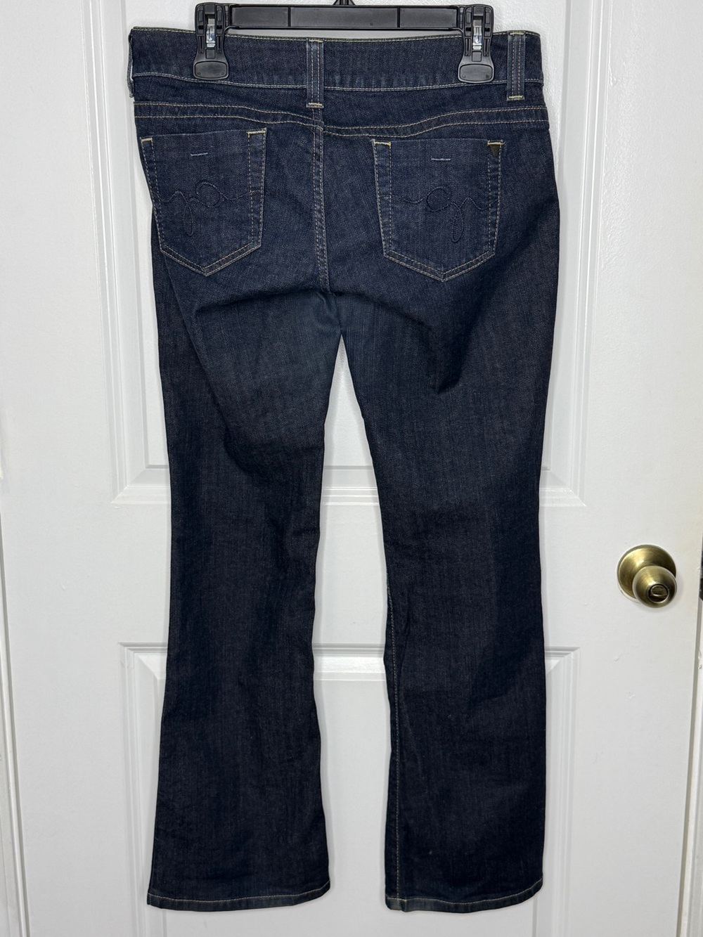 Guess Bootcut Stretch Dark Indigo Flare Jeans Pockets Sz 29 | EUC - Picture 4 of 10